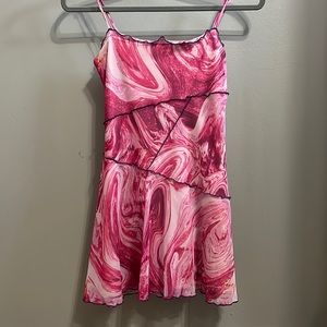 Urban Outfitters Pink Marble Dress Y2K style